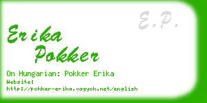 erika pokker business card